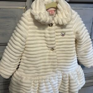 Juicy Couture White Faux Fur Coat